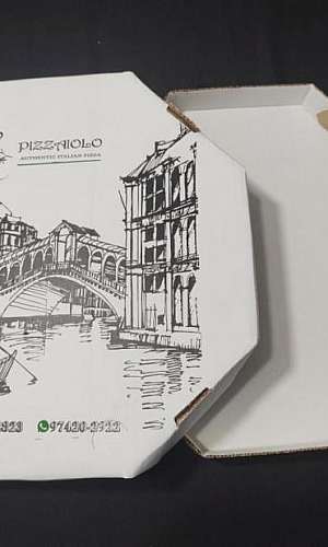 Caixa de pizza estampada Caixa de pizza estampada