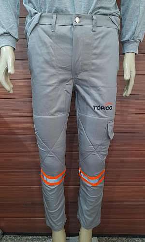 calça uniforme com faixa refletiva