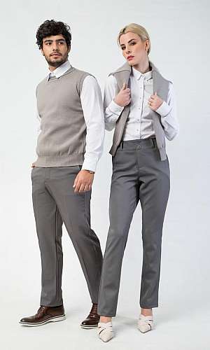 calças de uniforme masculino