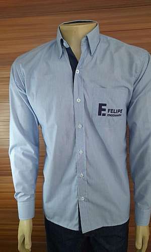 camisa social uniforme masculino